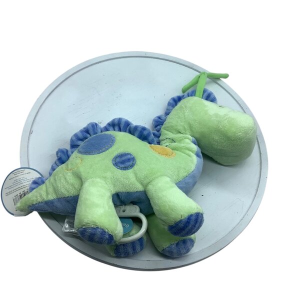 Carters Just One Year Musical Pull Crib Toy Dinosaur Plush Baby Soother NEW NWT - Picture 5 of 7